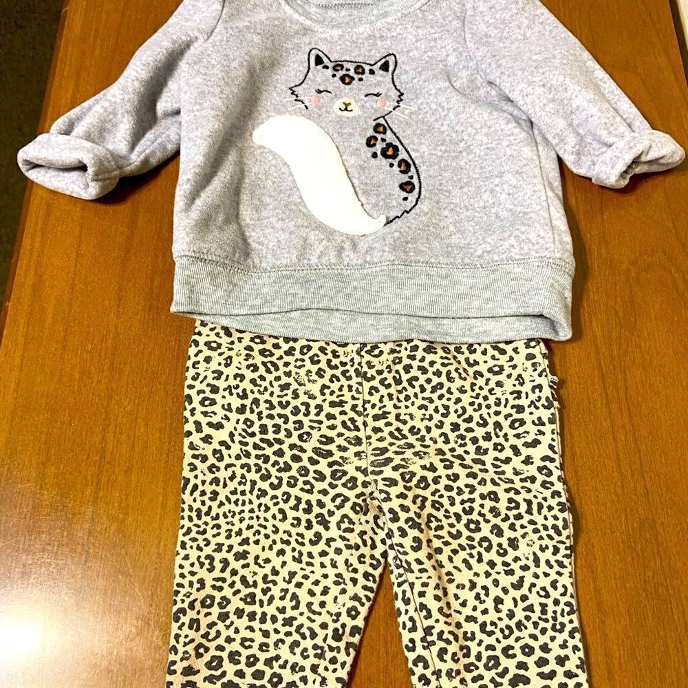 Carters 2 piece long sleeve with pants outfit